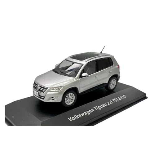 CHENXIAOLAN Miniaturmodelle 1:43 Für VW Tiguan Initial 2010 2.0 TSI Silber Klassische Nostalgie Auto Modell Sammler Spielzeug Ornament Fertigmodell von CHENXIAOLAN