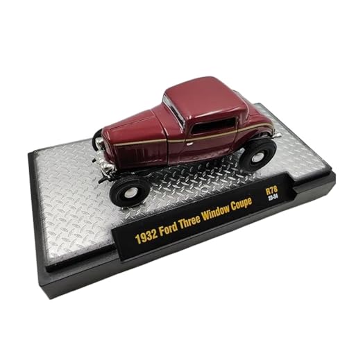 CHENXIAOLAN Miniaturmodelle 1:64 Für Ford Three Window Coupe 1932 Oldtimer Modellklassiker Spielzeug Für Erwachsene Souvenir-Sammlung Fertigmodell von CHENXIAOLAN