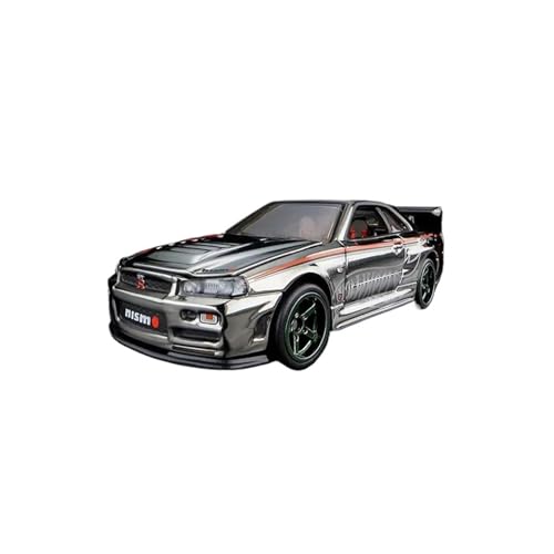 CHENXIAOLAN Miniaturmodelle 1:64 Für Nissan RLC Skyline GTR R34 Simulation Legierung Auto Modell Sammeln Souvenir Dekoration Fertigmodell von CHENXIAOLAN