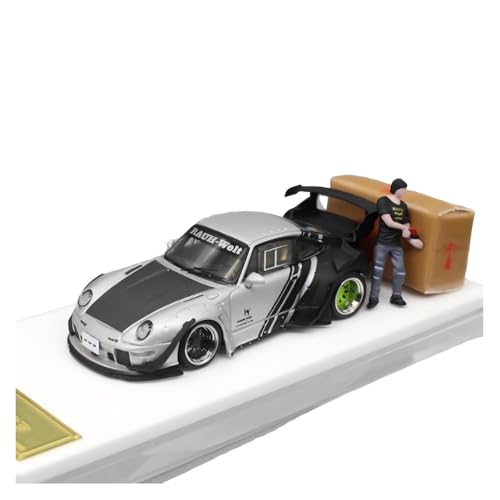 CHENXIAOLAN Miniaturmodelle 1:64 Für Porsche 911 993 RWB Wide Body Modifikation 1994-1998 Sportwagenmodell Metallspielzeugauto Junge Geschenk Fertigmodell von CHENXIAOLAN