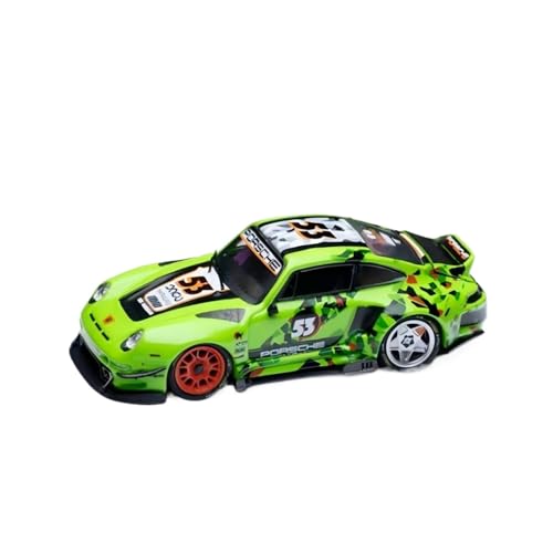 CHENXIAOLAN Miniaturmodelle 1:64 Für Porsche RWB993 Modifiziertes Entenschwanz-Legierungsautomodell. Urlaubs-Weihnachtsstrümpfe-Geschenk Fertigmodell von CHENXIAOLAN