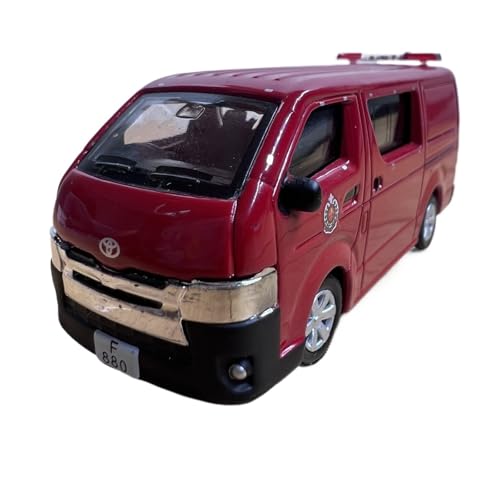 CHENXIAOLAN Miniaturmodelle 1:64 Für Toyota LKW Auto Legierung Modell Ornamente Feuer Van Transport LKW Szene Einrichtung Fertigmodell von CHENXIAOLAN