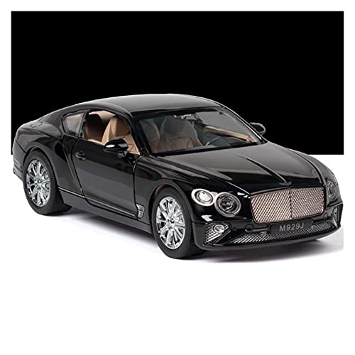 CHENXIAOLAN Miniaturmodelle Für Bentley Continental GT 1 24 Simulation Diecast Alloy Automodell Sound Und Licht Kinderspielzeug Sammlerstücke Fertigmodell(Schwarz) von CHENXIAOLAN