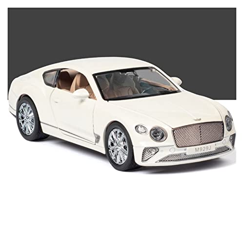 CHENXIAOLAN Miniaturmodelle Für Bentley Continental GT 1 24 Simulation Diecast Alloy Automodell Sound Und Licht Kinderspielzeug Sammlerstücke Fertigmodell(Weiß) von CHENXIAOLAN