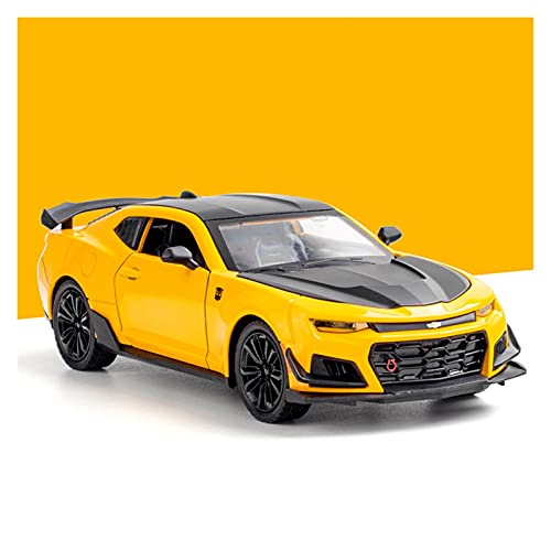 CHENXIAOLAN Miniaturmodelle Für Chevrolet Camaro 1 24 Simulation Druckguss-Legierung Automodell Ziehen Kinder Spielzeugfahrzeug Sammlerstück Zurück Fertigmodell(Yellow) von CHENXIAOLAN