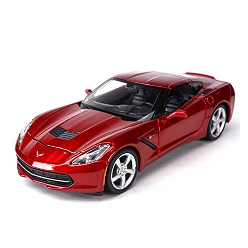 CHENXIAOLAN Miniaturmodelle Für Chevrolet Corvette Stingray 1 24 Sammlerstück Simulation Legierung Automodell Als Weihnachtsgeschäftsgeschenk Fertigmodell(Rot) von CHENXIAOLAN