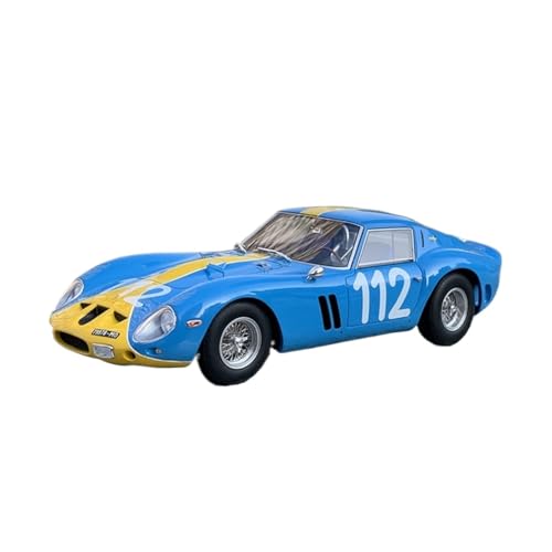 CHENXIAOLAN Miniaturmodelle Für Ferrari 250 GTO Oldtimer, Limitierte Auflage, Echte Legierung, Modellsammlung, Ornament, Souvenir, 1 18 Fertigmodell (Color : Blau) von CHENXIAOLAN