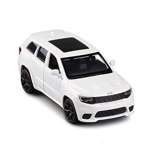 CHENXIAOLAN Miniaturmodelle Für Grand Cherokee Trackhawk 1 36 Simulation Diecast Legierung Automodell Pull Back Kinderspielzeugfahrzeug Geschenk Fertigmodell(Weiß) von CHENXIAOLAN