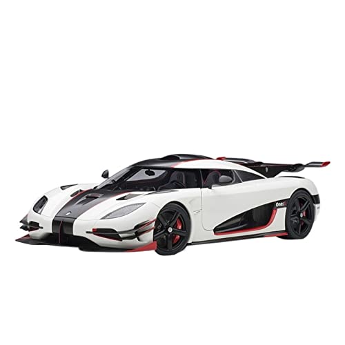 CHENXIAOLAN Miniaturmodelle Für Koenigsegg ONE 1 18 Supercar Legierung Automodell Metall Spielzeug Ornament Sammlerstücke Display Fertigmodell(White) von CHENXIAOLAN