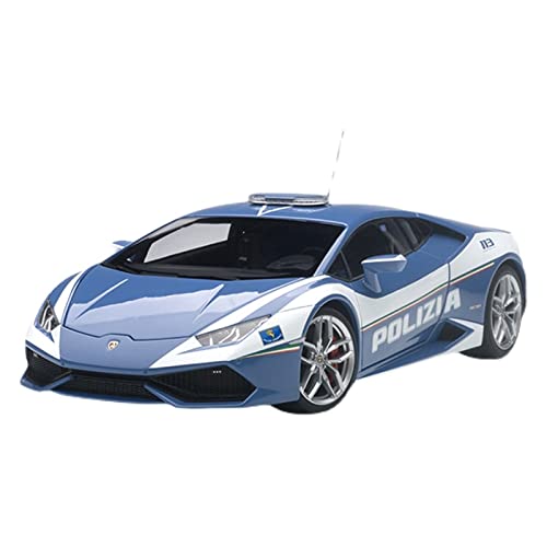 CHENXIAOLAN Miniaturmodelle Für Lamborghini Gadora LP610-4 1 18 Blaue Legierung Polizeiauto Modell Jungen Spielzeug Geschenk Display Sammlerstücke Fertigmodell von CHENXIAOLAN