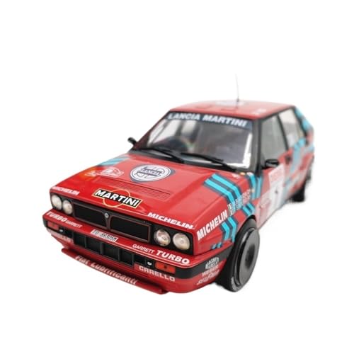 CHENXIAOLAN Miniaturmodelle Für Lancia Delta INTEGRALE #1 1:18 Rallye Auto Legierung Modell Urlaub Geschenke Hobby Sammeln Fahrzeuge Fertigmodell von CHENXIAOLAN