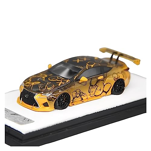 CHENXIAOLAN Miniaturmodelle Für Lexus Pandem RC F Rocket Rabbit Wide Body Modifikation 1:64 Sportwagen-Modellsammlungsanzeige Fertigmodell von CHENXIAOLAN