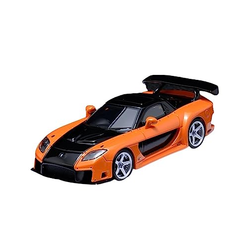 CHENXIAOLAN Miniaturmodelle Für Mazda RX7 Veilside JDM Fast Furious 1:64 Limited Edition Harz Metall Modell Ornament Spielzeug Geburtstag Geschenk Fertigmodell von CHENXIAOLAN