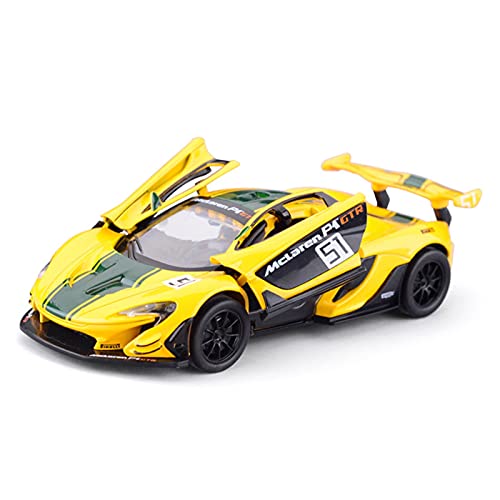 CHENXIAOLAN Miniaturmodelle Für McLaren 600LT P1 1 32 Simulation Diecast Legierung GTR Automodell Sound Licht Kinder Spielzeugfahrzeug Geschenke Fertigmodell(Yellow) von CHENXIAOLAN