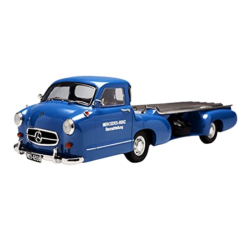 CHENXIAOLAN Miniaturmodelle Für Mercedes Silver Arrow Transporter 1954 1 18 Alu-Anhänger Auto Modell Display Dekoration Geschenk Fertigmodell von CHENXIAOLAN