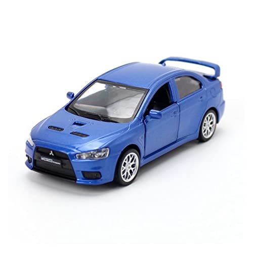 CHENXIAOLAN Miniaturmodelle Für Mitsubishi Lancer EVO 1:41 Legierung Simulation Zurückziehen Spielzeugauto Modell Für Erwachsene Fertigmodell(Blau) von CHENXIAOLAN