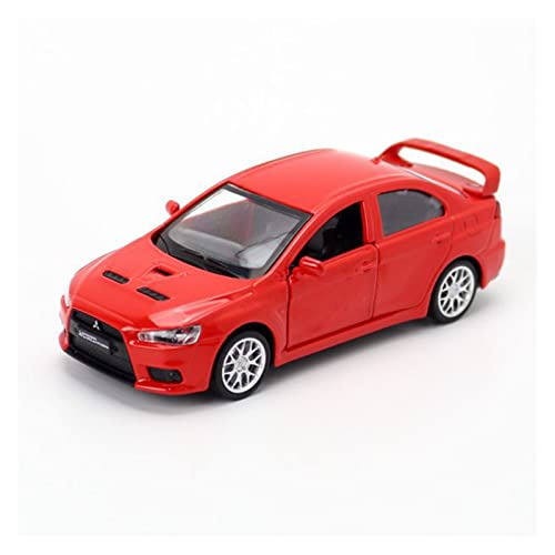 CHENXIAOLAN Miniaturmodelle Für Mitsubishi Lancer EVO 1:41 Legierung Simulation Zurückziehen Spielzeugauto Modell Für Erwachsene Fertigmodell(Rot) von CHENXIAOLAN