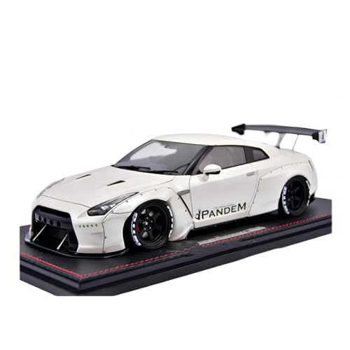 CHENXIAOLAN Miniaturmodelle Für Nissan R35 GTR Rocket 1:18 Weißes Harz-Limited-Edition-Automodell Klassisch Statische Anzeige Fertigmodell von CHENXIAOLAN