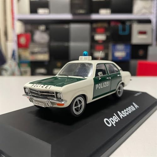 CHENXIAOLAN Miniaturmodelle Für Opel Ascona A 1.6 SR 1974, deutsches Polizeiauto, Legierungsserienmodell, statisches Hobbymodell im Maßstab 1 43 Fertigmodell von CHENXIAOLAN