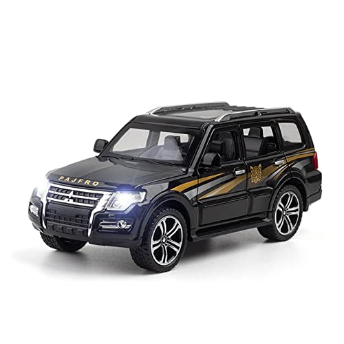 CHENXIAOLAN Miniaturmodelle Für Pajero Y97 1 32 Simulation Diecast Legierung SUV Automodell Sound Light Kinderspielzeugfahrzeug Sammeln Geschenk Fertigmodell(Schwarz) von CHENXIAOLAN