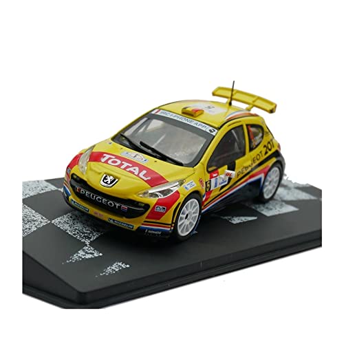 CHENXIAOLAN Miniaturmodelle Für Peugeot 207 S2000 WRC 2011 1 43 Legierung Automodell Metall Spielzeug Fahrzeugdekoration Ornamente Display Fertigmodell von CHENXIAOLAN