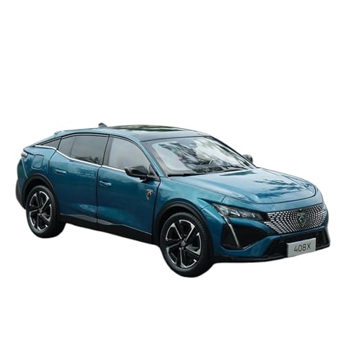 CHENXIAOLAN Miniaturmodelle Für Peugeot 408X 2023 1:18 Legierungssimulationsautomodell Collector Edition Metallfertigdruckgussmodell Fertigmodell(Blue) von CHENXIAOLAN