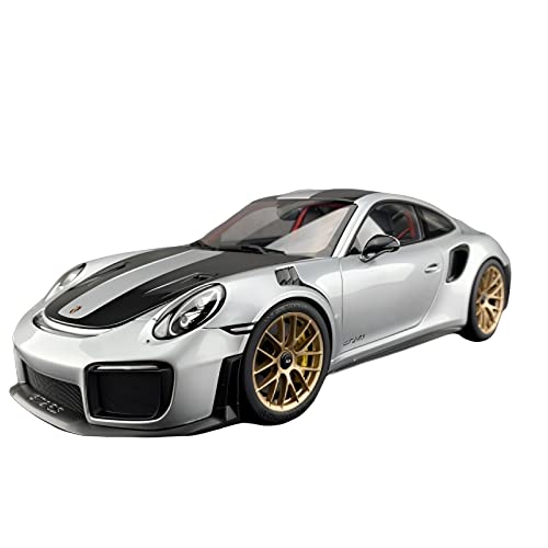 CHENXIAOLAN Miniaturmodelle Für Porsche 911 GT2RS 1 18 Simulation Legierung Automodell Boutique Spielzeug Geschenk Sammlung Display Fertigmodell(Silber) von CHENXIAOLAN