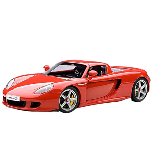 CHENXIAOLAN Miniaturmodelle Für Porsche Carrera GT 1 18 Legierung Automodell Sportwagen Metallverzierung Display Fertigmodell(Rot) von CHENXIAOLAN