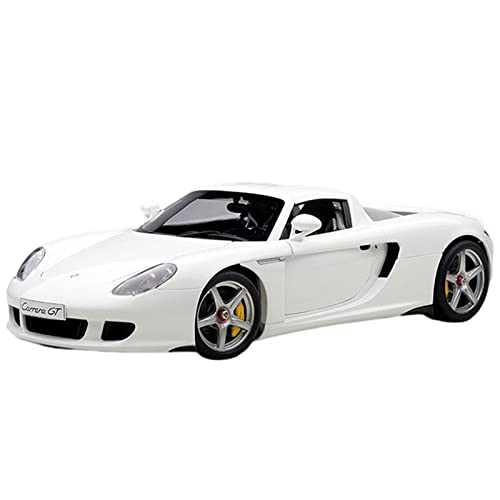 CHENXIAOLAN Miniaturmodelle Für Porsche Carrera GT 1 18 Legierung Automodell Sportwagen Metallverzierung Display Fertigmodell(White) von CHENXIAOLAN