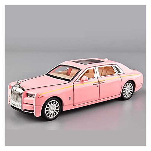 CHENXIAOLAN Miniaturmodelle Für Rolls Royce Phantom 1 32 Simulation Diecast Alloy Automodell Sound and Light Collection Kinderspielzeug Geschenk Fertigmodell(Rosa) von CHENXIAOLAN