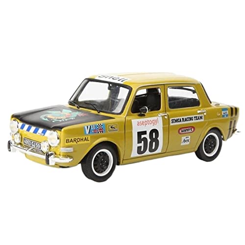 CHENXIAOLAN Miniaturmodelle Für Simca 1000 Rallye 2 SRT N°58 Druckguss Auto Metalllegierung Modellauto Spielzeug 1 18 Fertigmodell von CHENXIAOLAN