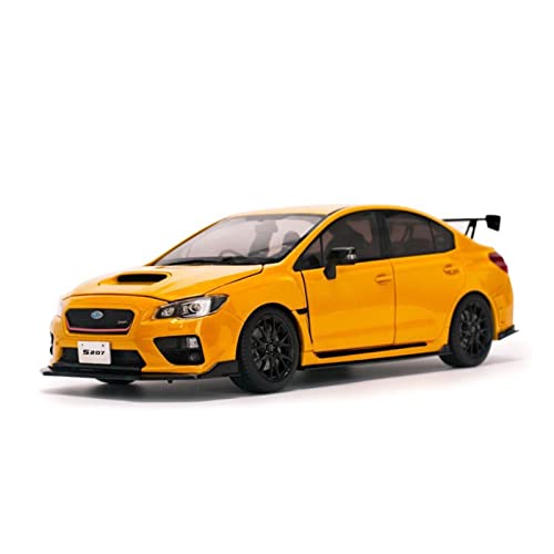 CHENXIAOLAN Miniaturmodelle Für Subaru S207 NBR 2015 1 18 Alu-Gelb-Sportwagen-Modell-Boutique-Kollektion Fertigmodell von CHENXIAOLAN