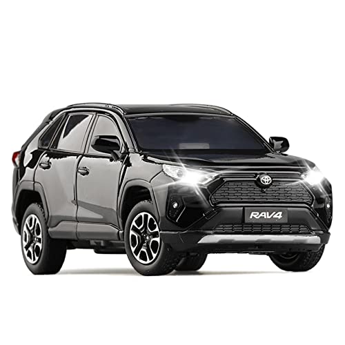 CHENXIAOLAN Miniaturmodelle Für Toyota RAV4 1 32 Simulation Diecast Alloy Automodell Sound Und Licht Sammlerstücke Kinderspielzeug Geschenk Fertigmodell(Schwarz) von CHENXIAOLAN