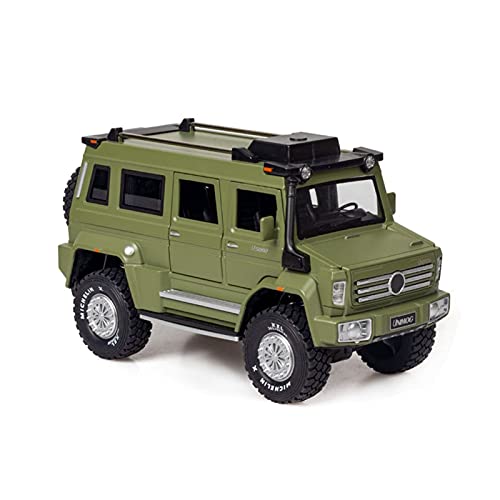 CHENXIAOLAN Miniaturmodelle Für Unimog 1 28 Simulation Diecast Alloy Automodell Zurückziehen Kinder Geländewagen Spielzeug Sammlerstücke Fertigmodell(Grün) von CHENXIAOLAN