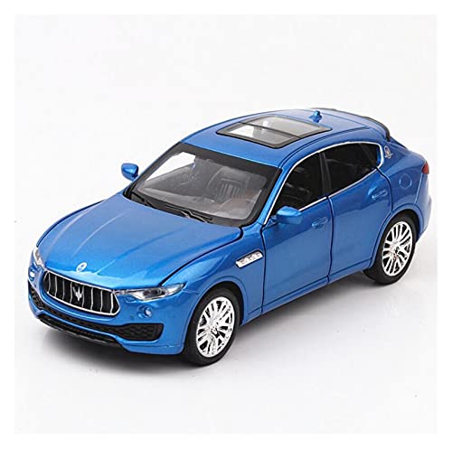 CHENXIAOLAN Miniaturmodelle Legierungsmodell Auto Sammlung Spielzeug 1 32 Simulation Für Maserati SUV Ziehen Sie Mit Dem Sound- Und Leichten Druckguss-Auto Zurück Fertigmodell(Blau) von CHENXIAOLAN