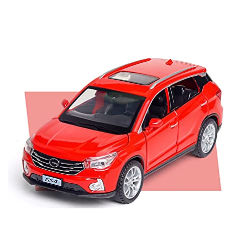 CHENXIAOLAN Miniaturmodelle Maßstab 1 32 Für Trumpchi GS4 Zurückziehen Mit Sound Und Licht Automodellbausatz Simulation Legierung Auto Diecast Car Fertigmodell(Rot) von CHENXIAOLAN