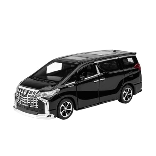 CHENXIAOLAN Miniaturmodelle Miniaturmodell Im Maßstab 1 24 Für Toyota Alphard Simulation Statischen Fahrzeugs Aus Legierung Spielzeugmodell Geschenk Fertigmodell(Schwarz) von CHENXIAOLAN