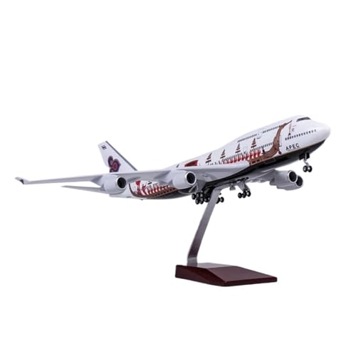 CHENXIAOLAN Vorgefertigte Luftfahrzeug-Modelle 1:150 for Thai Airways Dragon Boat 747 B747 Diecast Resin Aircraft Airplane Model with Light Wheel Fertigmodelle (Color : with Light) von CHENXIAOLAN