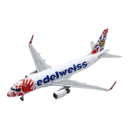 CHENXIAOLAN Vorgefertigte Luftfahrzeug-Modelle 1:200 Für Edelweiss Air Airbus A320 Diecast Flugzeug Flugzeug Modell Legierung Druckguss Metall Flugzeug Modelle Fertigmodelle von CHENXIAOLAN