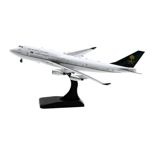 CHENXIAOLAN Vorgefertigte Luftfahrzeug-Modelle 1:400 Für Saudi Royal Aviation Boeing 747-400 Simulation Von Flugzeugmodell-Ornamenten Aus Legierung Fertigmodelle von CHENXIAOLAN