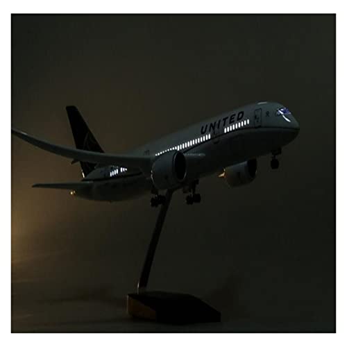 CHENXIAOLAN Vorgefertigte Luftfahrzeug-Modelle Maßstab 1 130 Passend Für Flugzeug Boeing B787 Dreamliner Flugzeugmodell Lichtrad Druckguss-Kunststoffharz-Flugzeug Fertigmodelle (Color : B) von CHENXIAOLAN