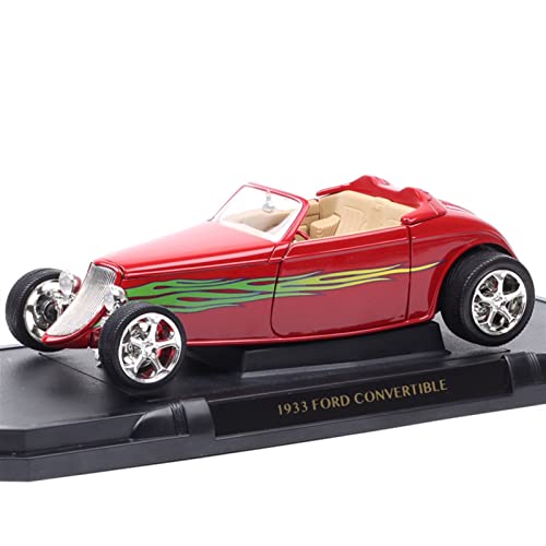 CHENXIAOLAN Miniaturmodelle 1 18 Für Ford TypB 1933 Cabrio Oldtimer Legierung Automodell Erwachsene Sammlung Show Geschenk Fertigmodell(A) von CHENXIAOLAN