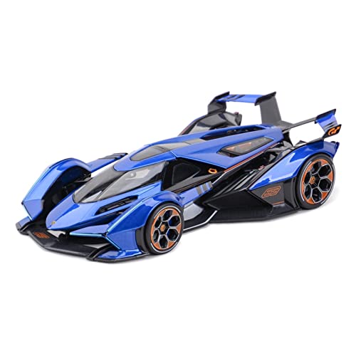 CHENXIAOLAN Miniaturmodelle 1 18 Für Lambo V12 Vision Gran Turismo Sportwagen Kinderauto Spielzeug Erwachsene Sammlerstücke Spielzeugautomodell Fertigmodell(Blau) von CHENXIAOLAN