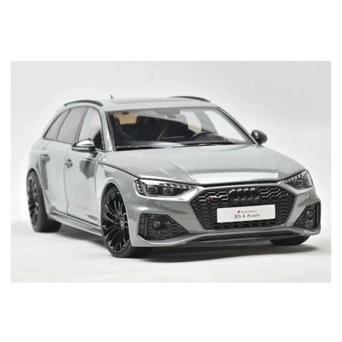 Miniaturmodelle 1 18 Skala Modell Für RS4 RS 4 Avant 2022 Diecast Fahrzeug Modell Simulation Auto Geschenk Display Fertigmodell(Grau) von CHENXIAOLAN