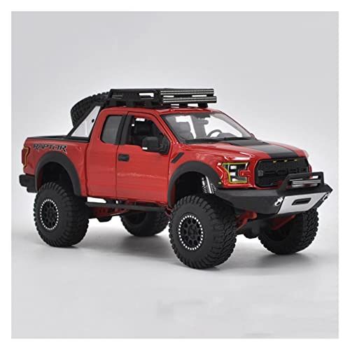 Miniaturmodelle 1 24 Für Ford Alloy Red Simulation Modell Metall Pickup Spielzeugauto Sammlung Dekoration Fertigmodell(Rot) von CHENXIAOLAN