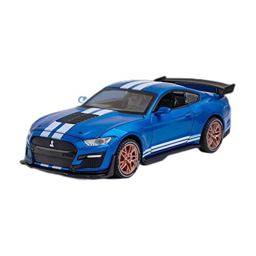 Miniaturmodelle 1 24 Für Ford Mustang Shelby GT500 Simulation Diecast Car Model Sound Light Zurückziehen Spielzeugfahrzeuge Geschenk Fertigmodell(Schwarz) von CHENXIAOLAN