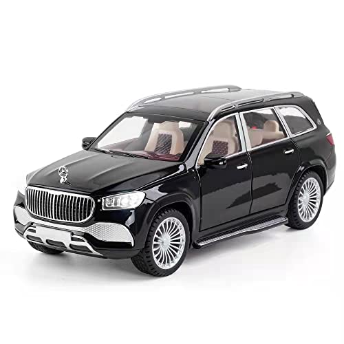 Miniaturmodelle 1 24 Für Maybach GLS 600 Zinklegierung Diecast Automodell Mit Sound Und Licht Für Erwachsene Fertigmodell(Schwarz) von CHENXIAOLAN