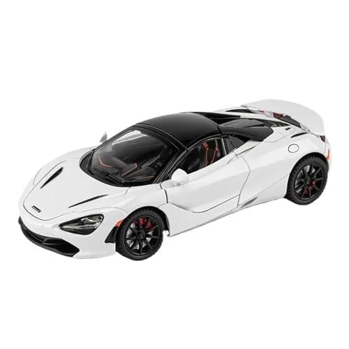 CHENXIAOLAN Miniaturmodelle 1 24 Für McLaren 720S Rennwagenmodell Druckguss-Sportwagenmodell Simulation Ton- Und Lichtfahrzeugspielzeug Fertigmodell(Weiß) von CHENXIAOLAN