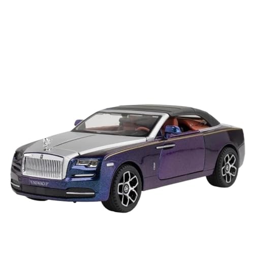 Miniaturmodelle 1 24 Für Rolls-Royce Dawn Spofec Legierung Auto Druckguss Modell Sound Und Licht Pull Back Auto Sammlung Fertigmodell(Purple) von CHENXIAOLAN