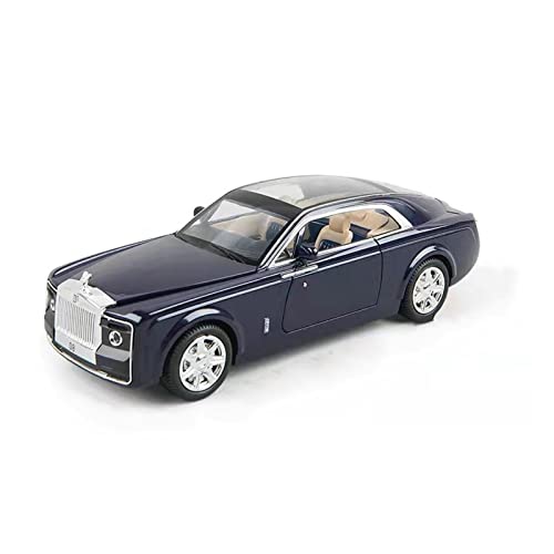 Miniaturmodelle 1 24 Für Rolls Royce Metalllegierung Druckguss-Automodell Mit Tonlicht Für Erwachsene Fertigmodell(Blau) von CHENXIAOLAN